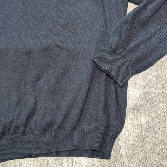 Mens Eddie Bauer Large Quarter 1/4 Zip Sweatshirt Sweater Gray Long Sleeve Black - Picture 6 of 8